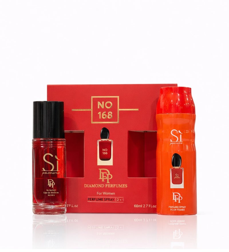 Diamond Perfumes GIFT SET NO 168 PERFUUME SPRAY 2*1 For Women - Image 1